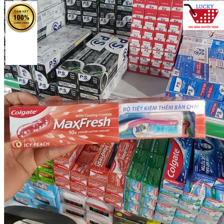 Kem Đánh Răng Colgate 225g Hương anh đào mát lạnh + Tặng Bàn Chải Cao Cấp