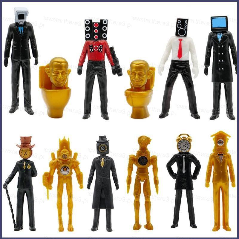 Set 12 Mô Hình Nhân Vật Hoạt Hình toilet Ngộ Nghĩnh