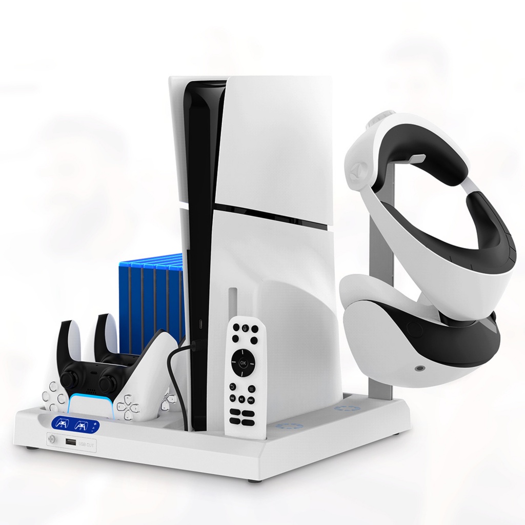 Giá Đỡ + Quạt Tản Nhiệt Làm Mát Và Sạc Nhanh Cho Tay Cầm Chơi game ps5 / p5 slim