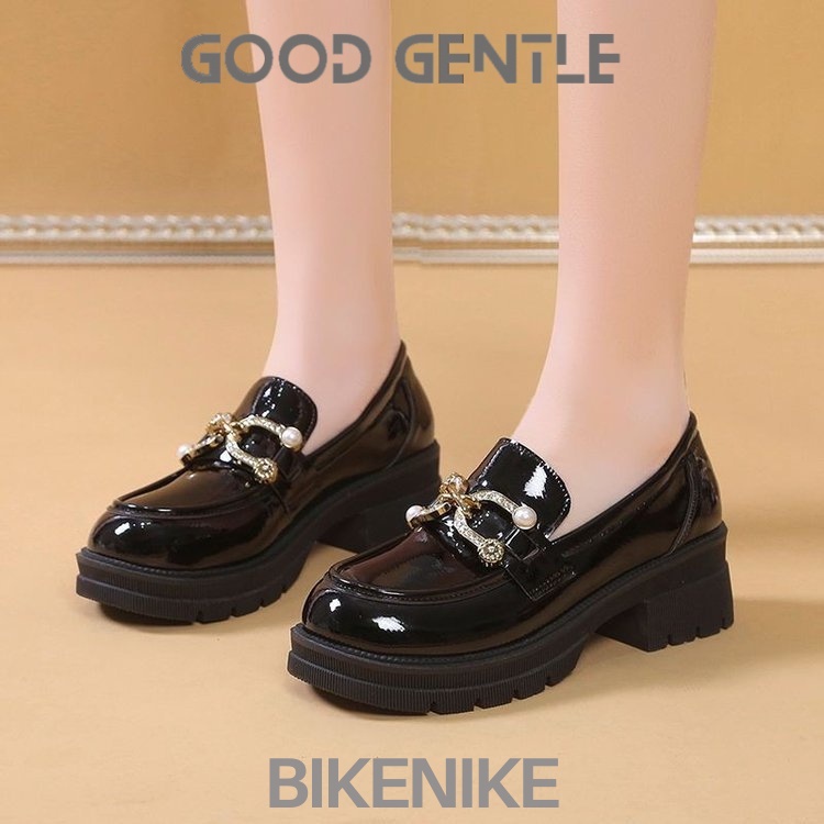 BIKENIKE Giày búp bê giày nữ 2023 NEW Mùa hè Vintage England phong cách thiết lập Mary Jane đơn giày2307345