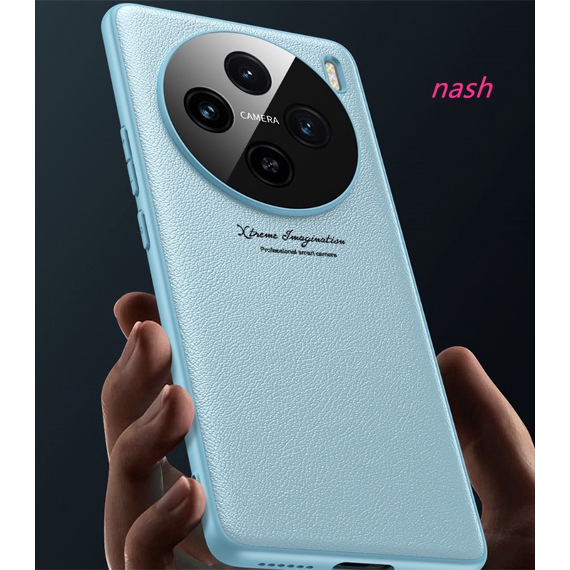Vỏ Bao Da Điện Thoại Chống Sốc Chống Dấu Vân Tay Thân Thiện Với Da Dành Cho vivo x100 pro Ốp