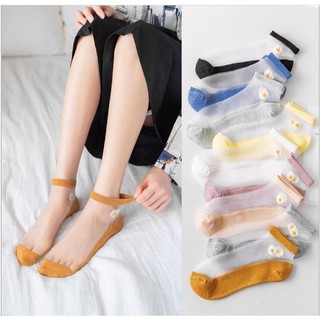 Set 10 Đôi Tất Hoa Cúc Ren Kính