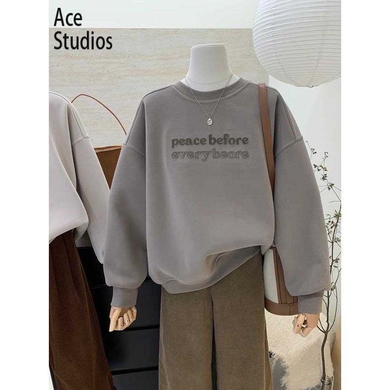 Ace Studios Áo Khoác hoodie áo khoác nữ zip hoodie Thời trang Popular Phong cách New Style WWY23C0LA1 52Z231225