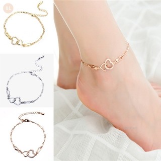 Vòng đeo tay chuỗi hạt pha lê hình trái tim