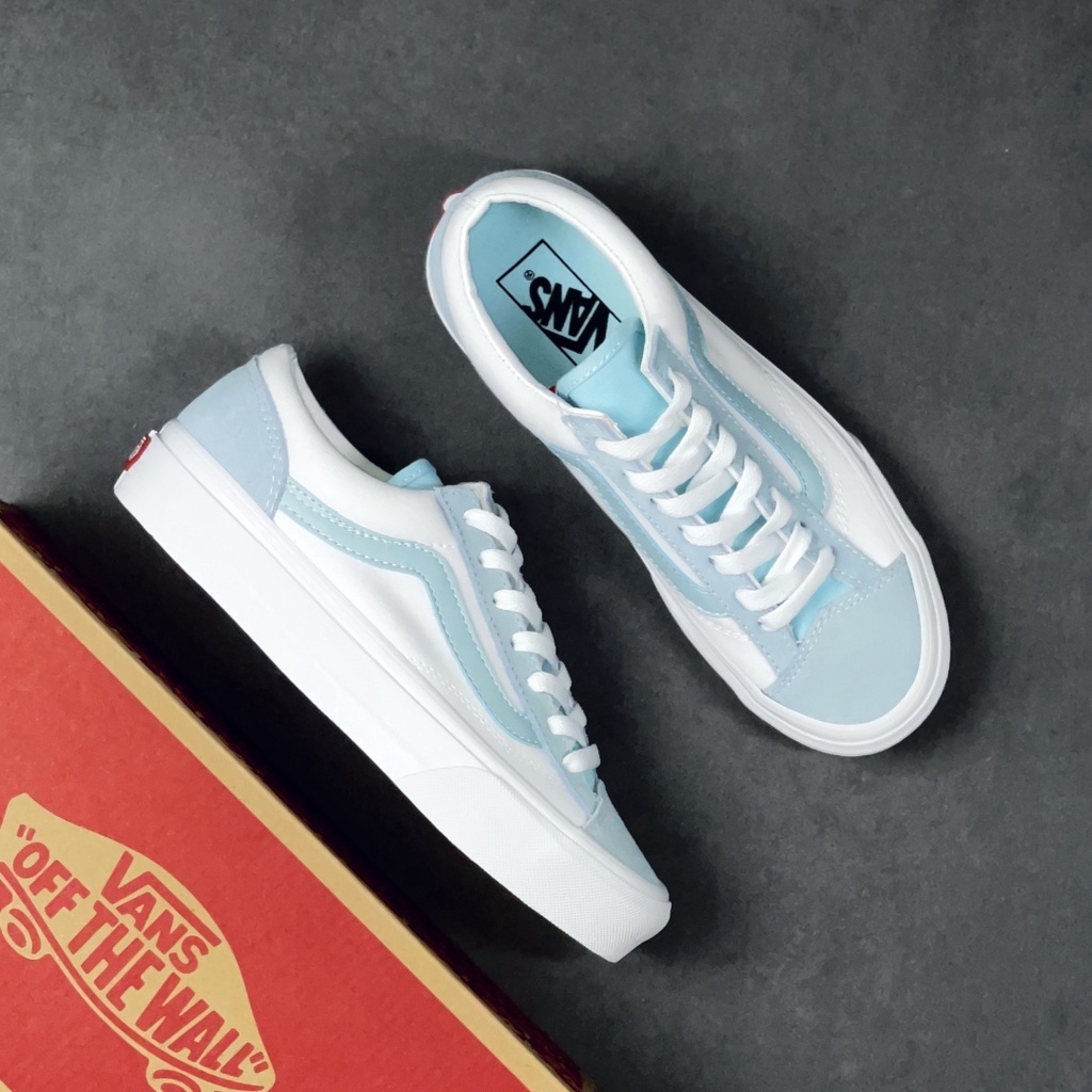 Vans Giày Bata Cổ Thấp 36 Bạc Hà Kiểu Dáng Trẻ Trung Năng Động