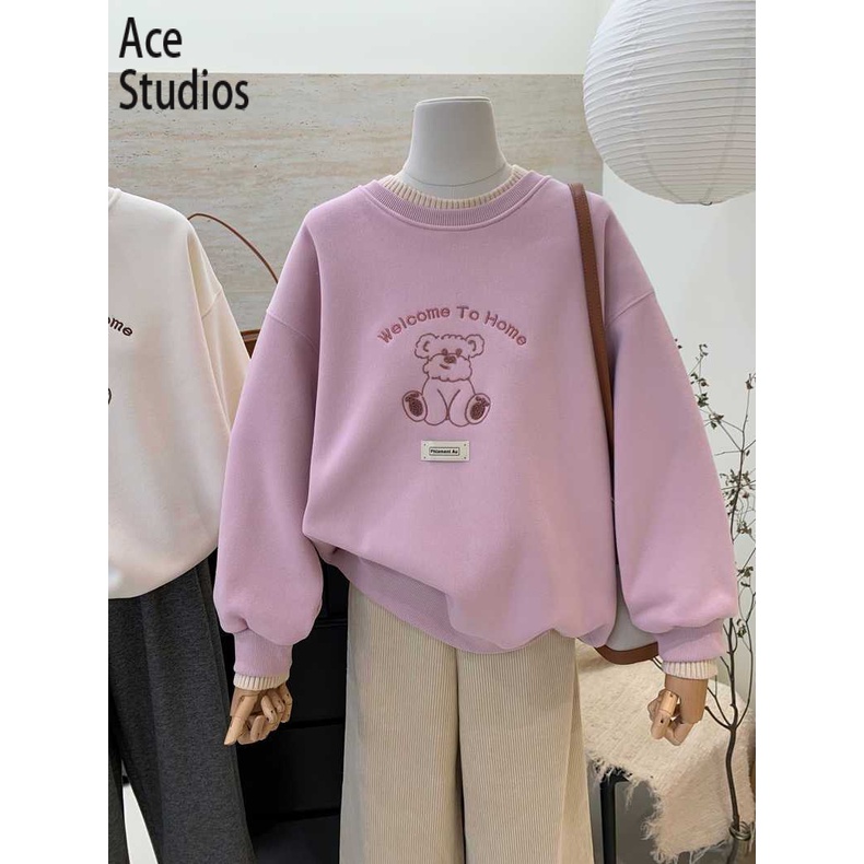 Ace Studios Áo Khoác hoodie áo khoác nữ zip hoodie comfortable trendy Korean Thanh lịch WWY23C0OJT 52Z231229