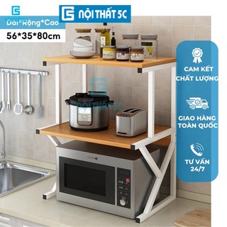 Kệ lò vi sóng nhiều tầng, kệ bếp đa năng để đồ gia dụng, gia vị khung chắc chắn mẫu mới nhất cải tiến