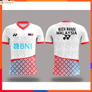 2024 Malaysia Cầu lông thể thao trong nhà và ngoài trời Younex Áo thun 3D tùy chỉnh mới chất lượng cao (Tên tùy chỉnh miễn phí) (Tên tùy chỉnh + Số tùy chỉnh)