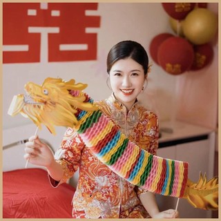 Rồng bằng giấy nhiều màu sắc độc đáo trang trí năm mới 2024 trung thu, lễ hội, năm mới, tết