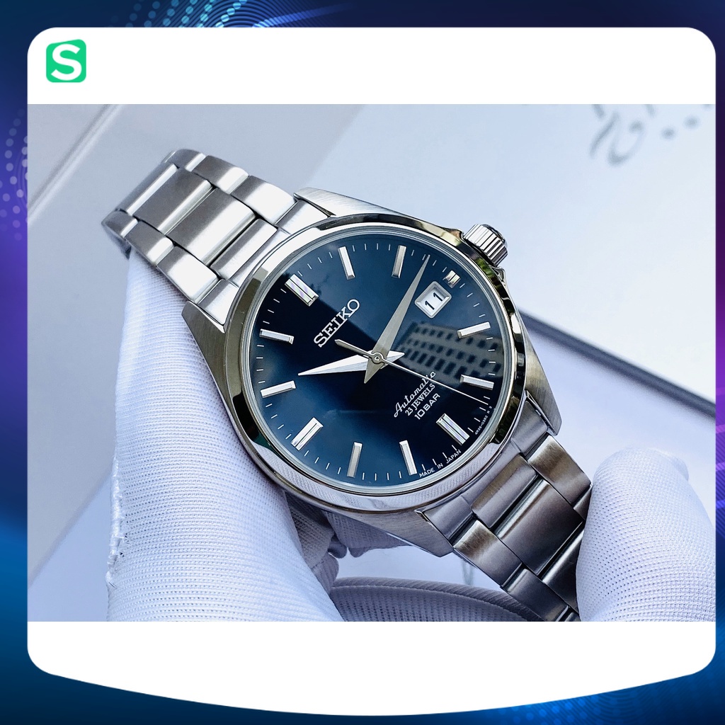 Đồng hồ nam chính hãng Seiko Spirit Automatic SZSB013 xanh dương - Máy cơ tự động - Kính cứng cường lực