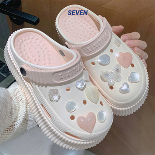 SEVEN dép sandal nữ dép đế cao Thoải Mái Xinh Xắn  Đế chống sốc Đệm êm Đi biển Điệu đà FDL2410JAS 4Z240122