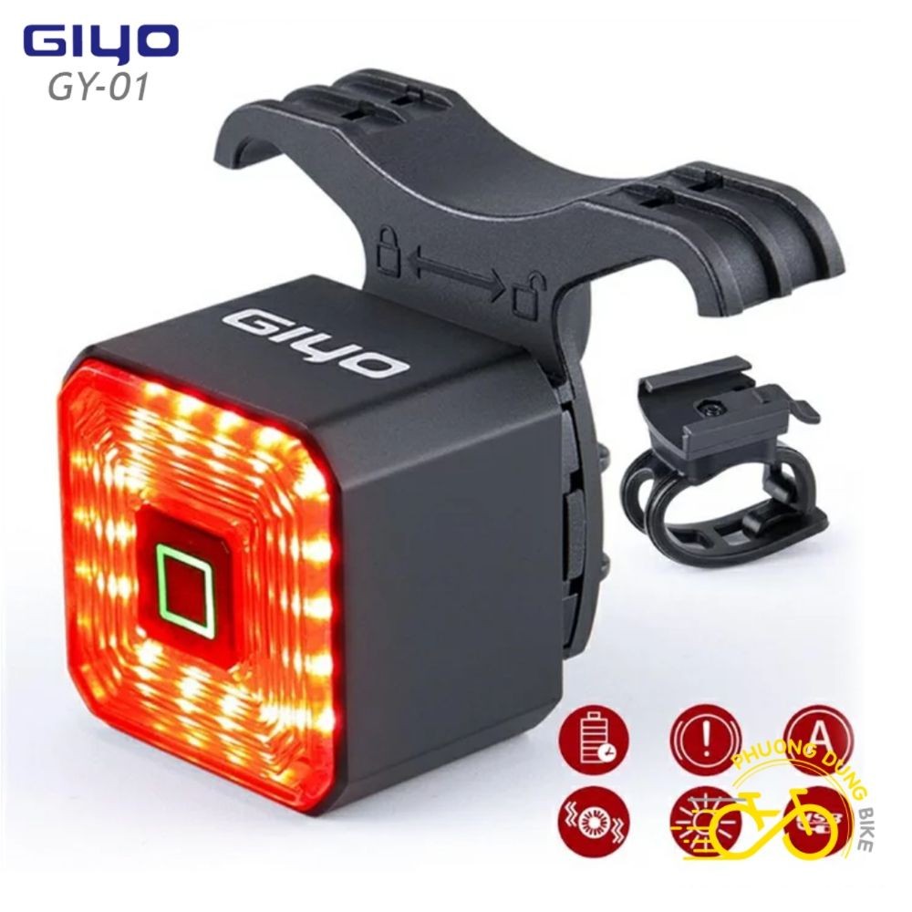 Đèn sau xe đạp - Đèn hậu xe đạp cảm biến thông minh GIYO