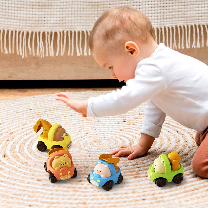 Đồ Chơi Xe Hơi Hoạt Hình mini Tạo Kiểu Thú Cưng Kỹ Thuật Số Di Động Đáng Yêu Cho Bé