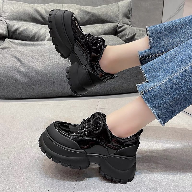 Giày oxford đế cao 6cm da bóng hàng quảng châu