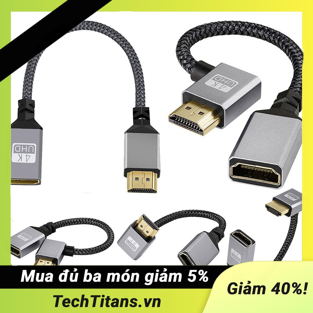 Dây Cáp Chuyển Đổi 15cm 18 gbps hdmi-compatible male Sang female video nylon braid