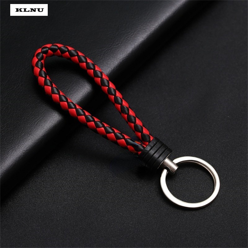 Klnu Móc Khóa Dây Da pu Bện diy Trang Trí Túi Xách / Chìa Khóa Xe Hơi Cho Nam Nữ
