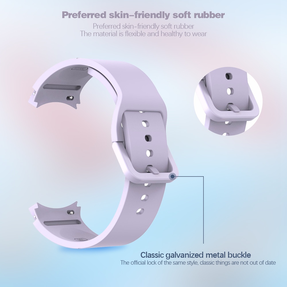 Dây Đeo Thay Thế Bằng silicone Mềm Cho Đồng Hồ samsung galaxy watch 6 44 40mm classic 43 47mm 5pro 45mm