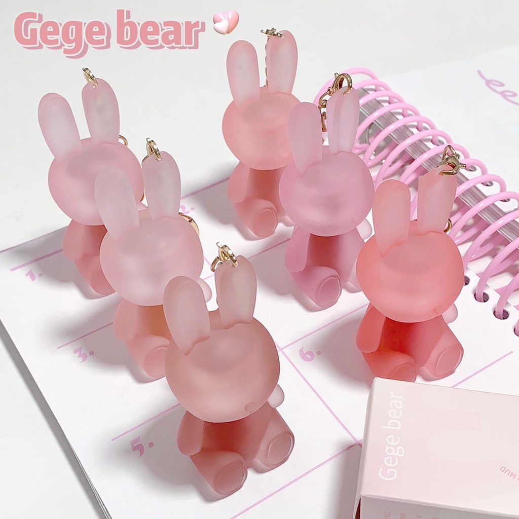 Ge Son Môi Dưỡng Ẩm Chống Thấm Nước Có Móc Khóa Thỏ Gấu Dễ Thương