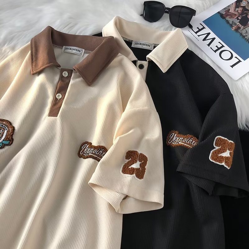Áo Thun polo Tay Ngắn Dáng Rộng Thời Trang Mùa Hè Dễ Phối Đồ Cho Nam