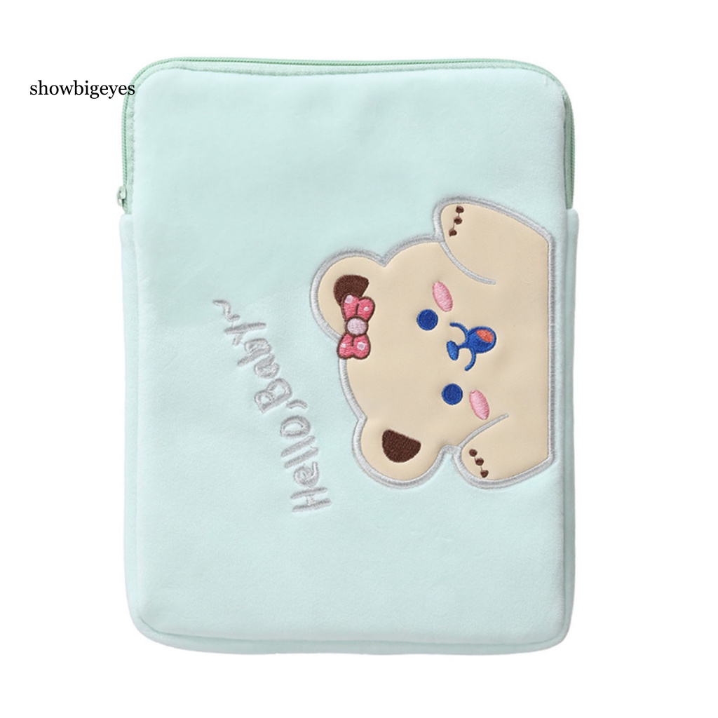 Túi Đựng Máy Tính Bảng Chống Sốc Chống Rơi Thêu Hình Gấu Hoạt Hình Cho ipad 97 / 102 / 105 / 11-inch