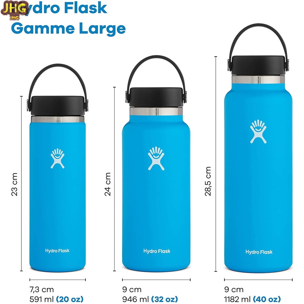 Bình Nước Cách Nhiệt Bằng Thép Không Gỉ 2.0 32oz / 40oz