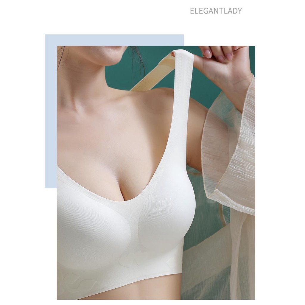 Áo Ngực Không Gọng Không Đường May Mềm Mại Thoáng Khí Thoải Mái Cho Nữ