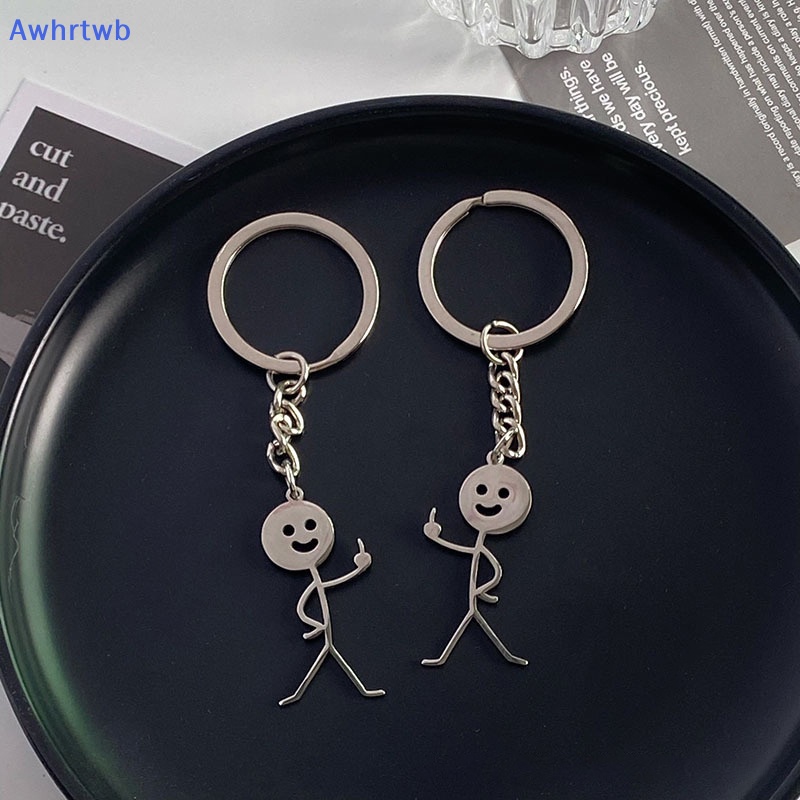 Awhrtwb Móc Khóa Hình Ngón Tay Giữa Trái Tim Dễ Thương Vui Nhộn Cá Tính Cho Cặp Đôi Mới