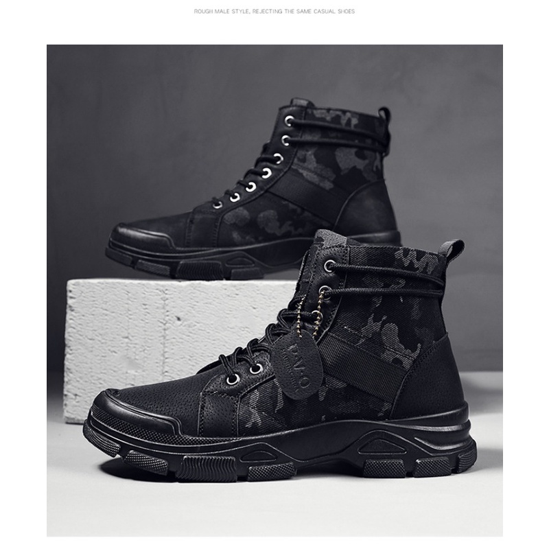 Chatong Giày Bốt martin Họa Tiết Rằn Ri Phong Cách retro Cá Tính Cho Nam