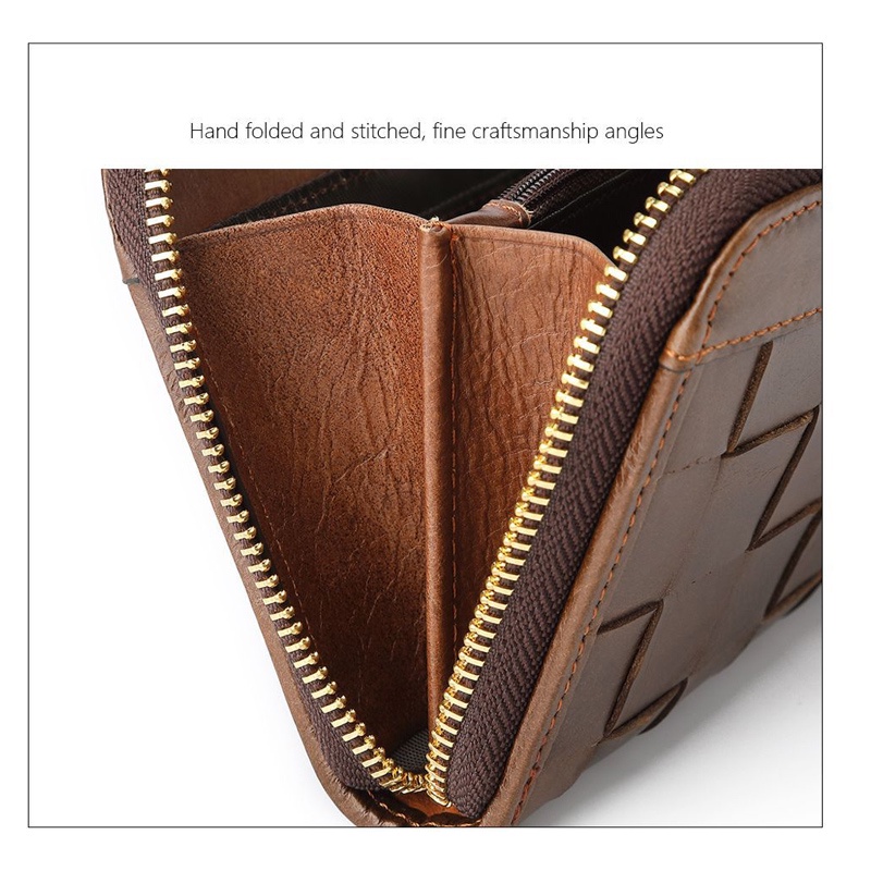 Ví Da Cầm Tay Dáng Dài Có Khóa Kéo Thời Trang Cho Nữ