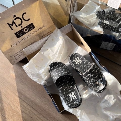 Dép MLB - DIA MONOGRAM - ĐEN - CODE: 3ALPCDM33