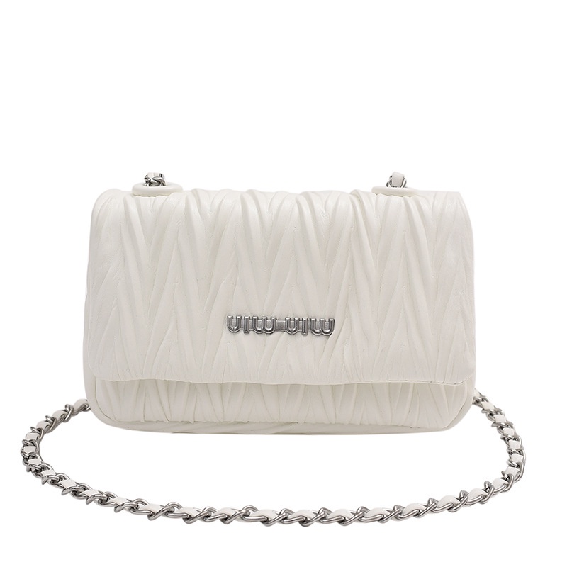 Túi Đeo Vai Hình Vuông Cỡ Nhỏ Đính Đá Phối Dây Đeo Sợi Xích Phong Cách niche Thời Trang Mới 2023