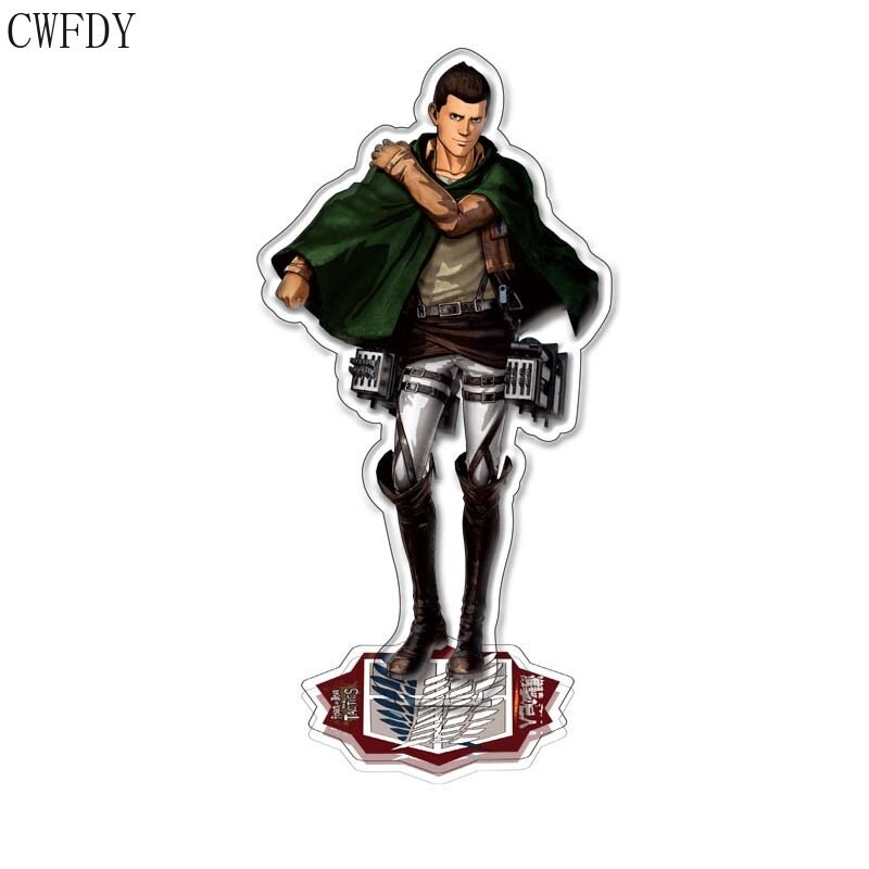Mô hình Standee Anime Attack on Titan Acrylic Stand Eren Yerger Reiner Braun Figurines decor góc học tập để bàn 15cm
