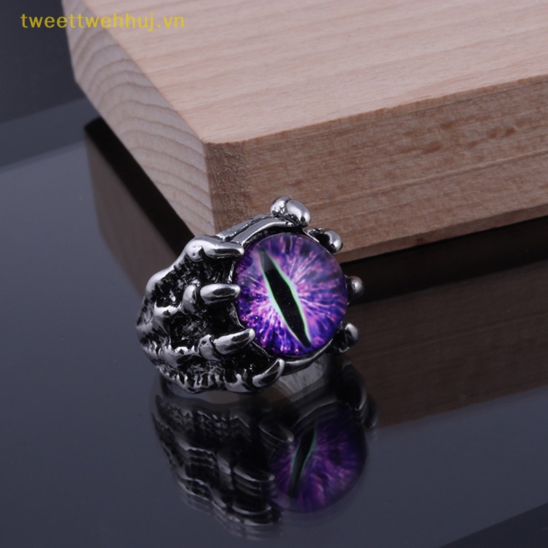 Tweehuj Nhẫn Hình Mắt Quỷ Cổ Điển Màu Sắc gothic Làm Quà Tặng halloween Cho Nam vn