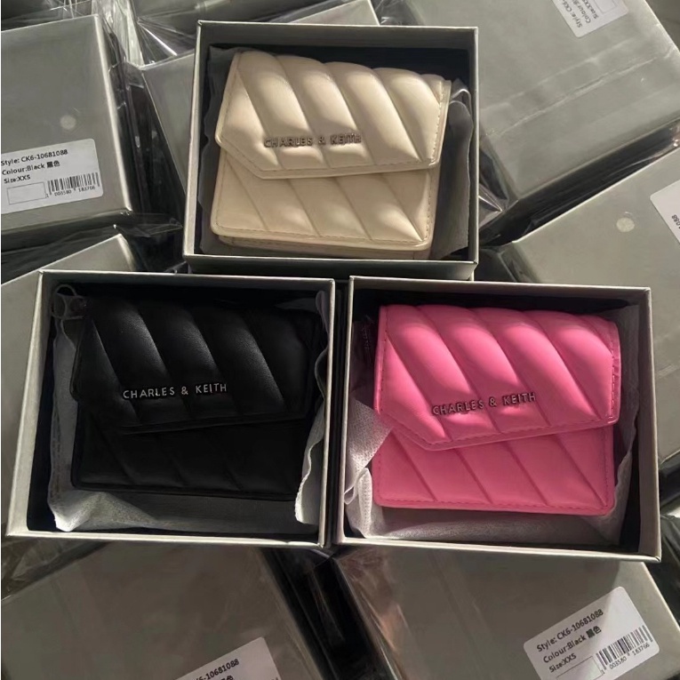 Ví Nữ cnk24 Dáng Ngắn Dạng Gập Phối Dây Xích Thời Trang 10681088