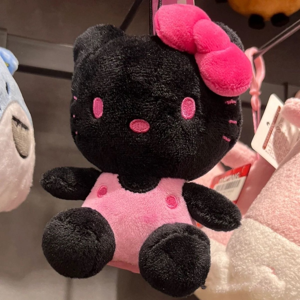 Búp Bê Hello Kitty Bằng Da Màu Đen / Hồng Dùng Làm Quà Tặng Cho Bé Gái