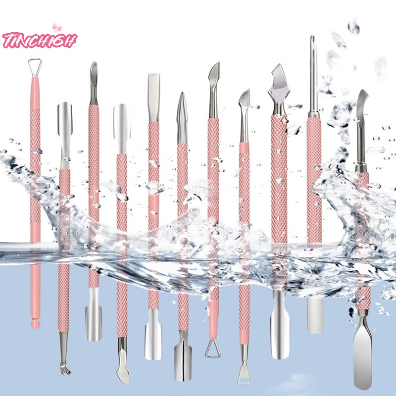 1 Cây Đẩy Hai Đầu Bằng Thép Không Gỉ Dùng Làm Móng Nghệ Thuật