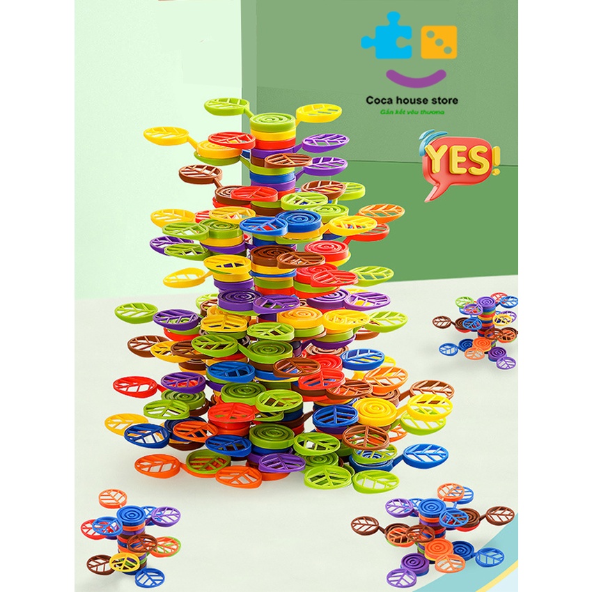 Bộ Đồ Chơi Xếp Hình Cây Cân Bằng Nhiều Màu Sắc Sáng Tạo Cho Bé, Đồ Chơi Giáo Dục Sớm, Đồ Chơi Montessori