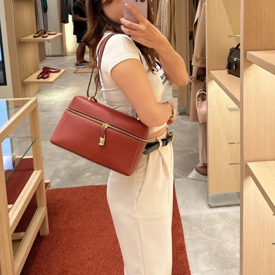 Túi xách nữ 🌵loro piana🌵 extrabag Lp27 Satchel chéo vai một túi trang điểm