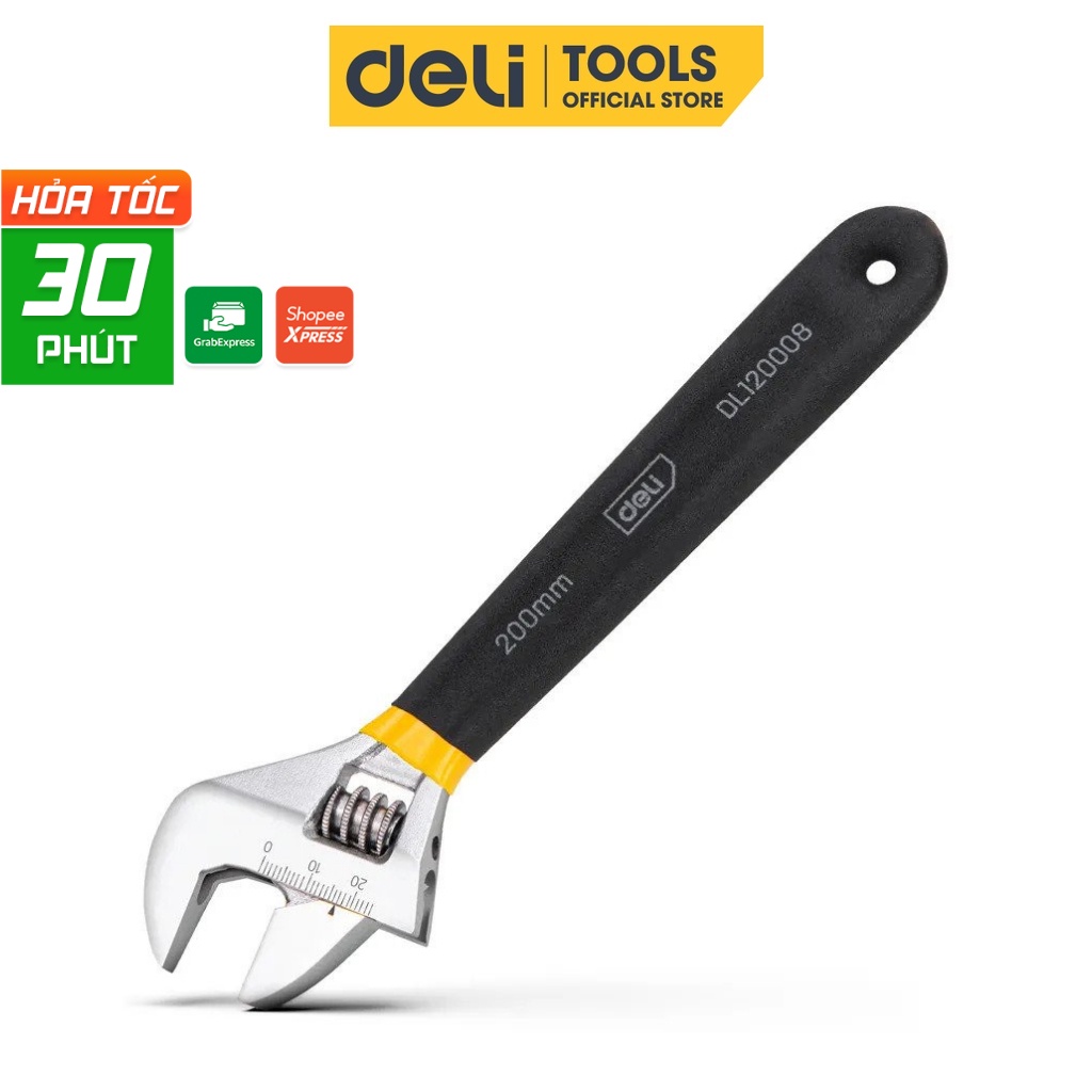 Mỏ Lết Đa Năng Deli Cao Cấp 6 Inch/8 Inch Deli - Tiện Dụng Cho Công Việc Sửa Chữa Chất Liệu Thép Chống Ăn Mòn Chắc ChắC