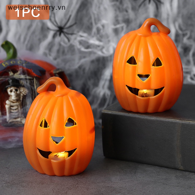 Ww Đèn Trang Trí Nhà Cửa Hình Bí Ngô Bằng Nhựa Phong Cách Nông Trại halloween