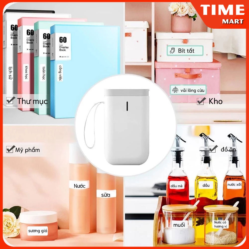 NIIMBOT D11/D110 Máy in nhãn nhiệt di động với băng, không cần mực, phù hợp cho văn phòng và gia đình