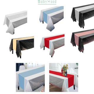 【Big Discounts】Disposable Runner Plastic Tablecloth Polyester Sequin Runners Table Decoration#BBHOOD
