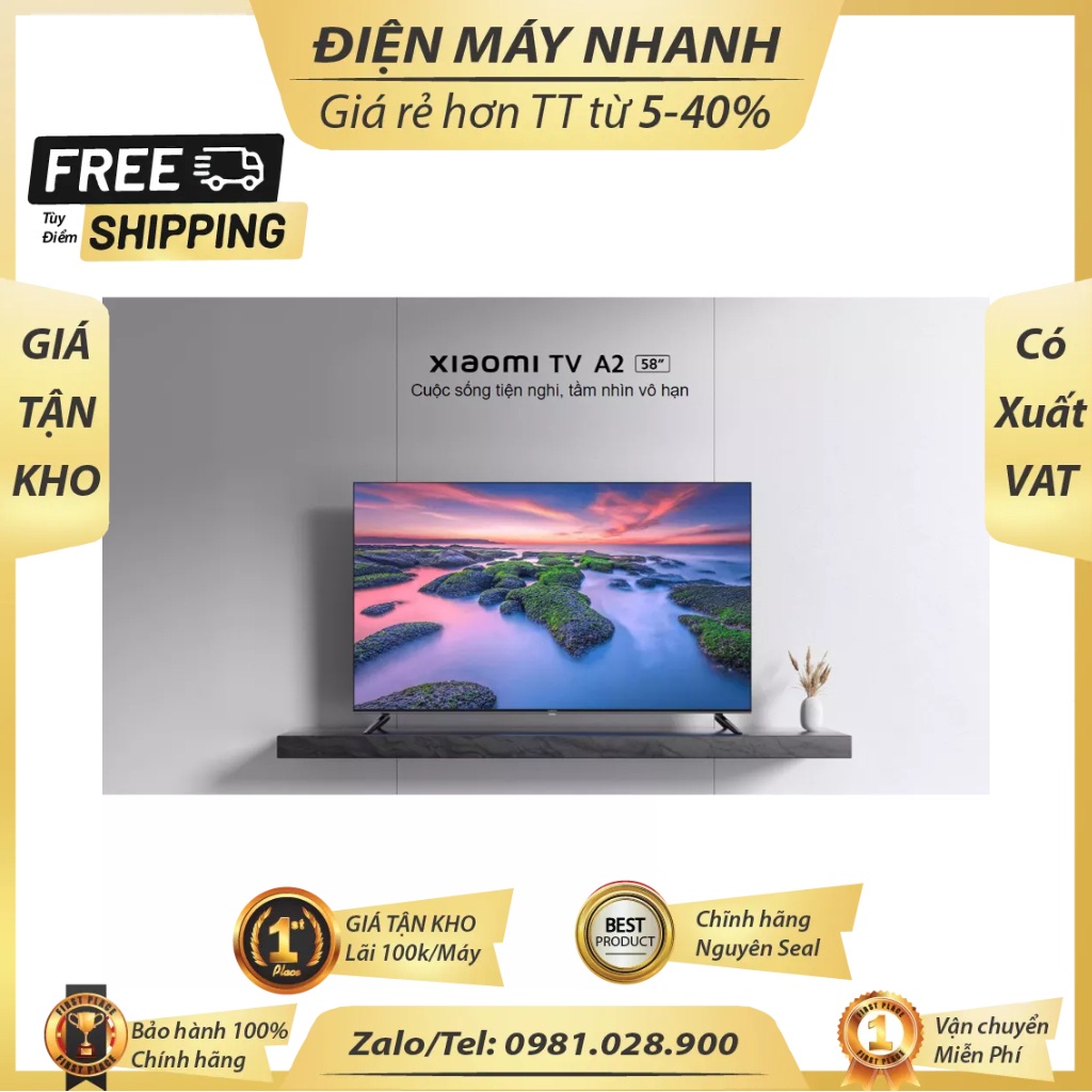 Ti vi Smart Tivi Xiaomi 4K A2 58 inch Android TV 10  - Mới 100% CBX