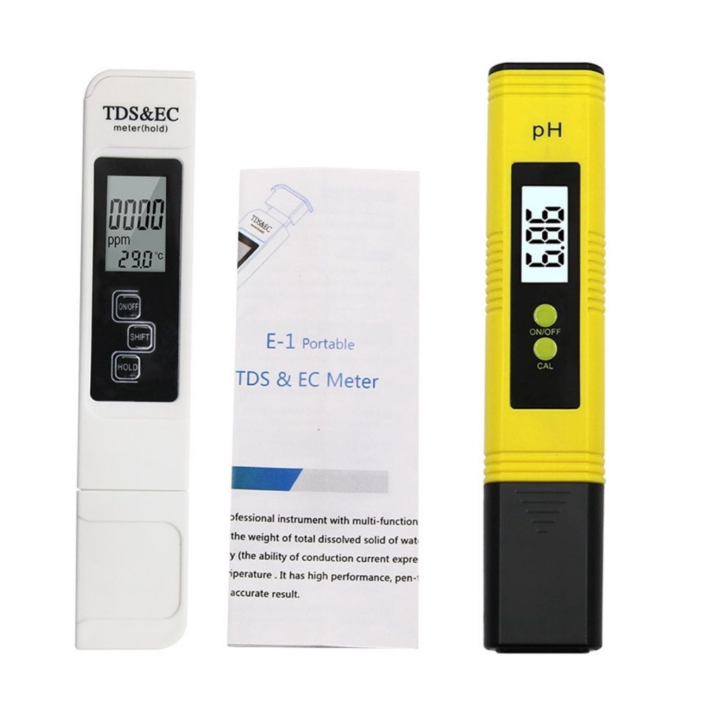 Bút đo độ pH, TDS & EC kỹ thuật số với màn hình LCD