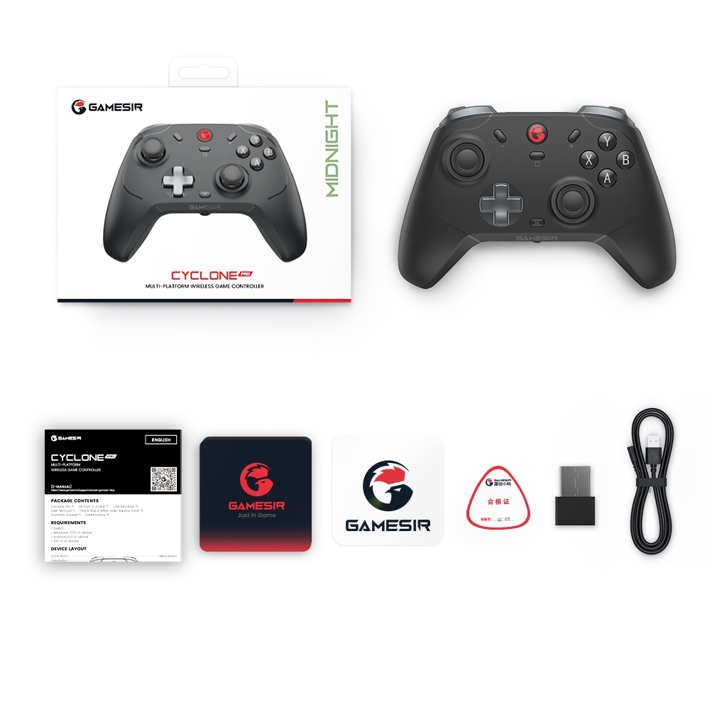 Gamesir Tay Cầm Chơi Game t4 cyclone pro bluetooth Không Dây Cho pc switch ios & android 2.4g
