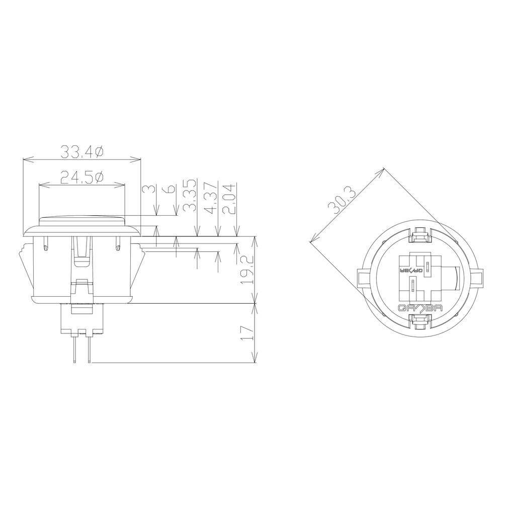 SANWA Phụ Kiện Chuyên Dụng Dành Cho Em Bé Qiba Nút Bấm Chơi game 8 Abc 24 / 30mm diy Chuyên Dụng