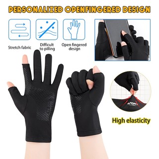  Găng tay đi xe máy hở 2 ngón,Bao tay hở 2 ngón sport cho nam nữ vải mềm chống nắng co giãn,ôm tay 