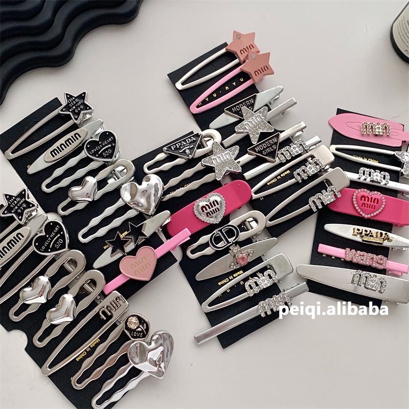 Set 12 Kẹp Tóc Kim Loại Hình Ngôi Sao Màu Bạc Thời Trang Hàn Quốc 2023