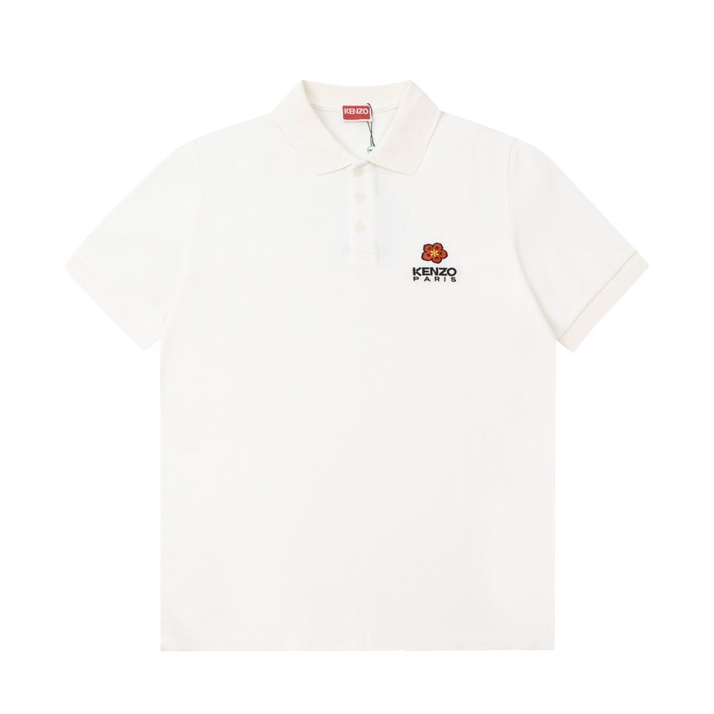 Áo Thun polo Ngắn Tay Thêu Họa Tiết Kenzo% zo Chất Liệu cotton Tinh Khiết Cao Cấp Cho Nam Nữ