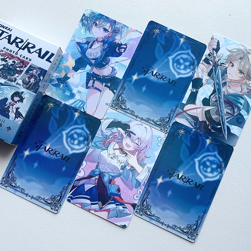 Honkai Star Rail HSR - Card bo góc Red Carpet Thẻ Ghi Chú Hình Ngôi Sao laser jingyuan xier fu xuan blade hd Tinh Tế Sáng Tạo